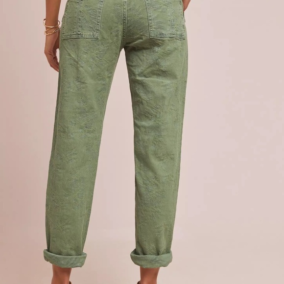Anthropologie Green Cropped Pants - Picture 11 of 12